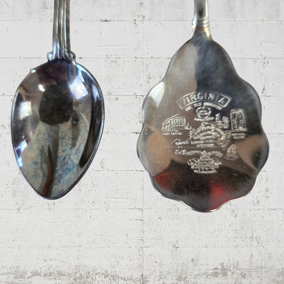 Antique United States Silver Alaska Nevada Tea Souvenir Spoons 10 Piece Lot - Picture 12 of 16